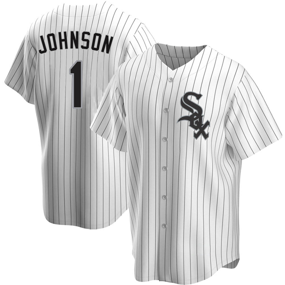 Replica Lance Johnson Men's Chicago White Sox White Home Jersey Replica Lance Johnson Men's Chicago White Sox White Home Jersey