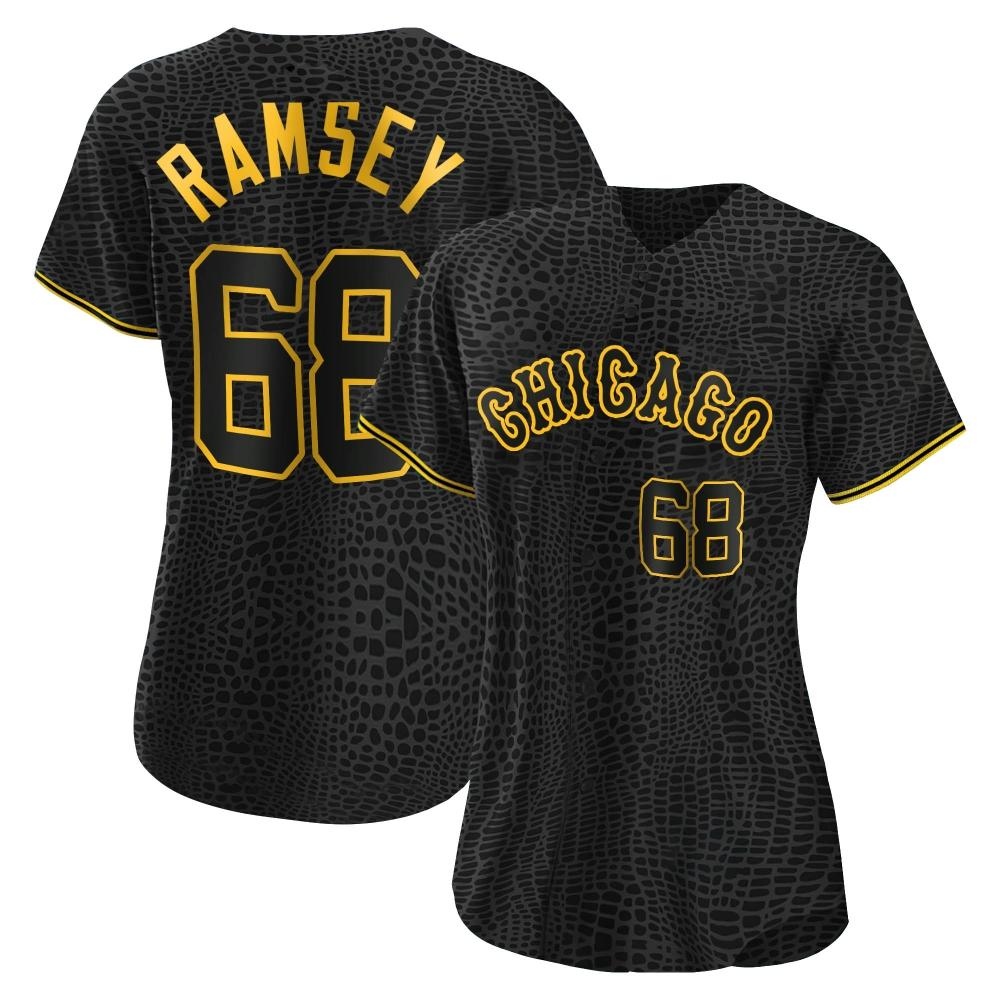 Authentic Lane Ramsey Women's Chicago White Sox Black Snake Skin City Jersey Authentic Lane Ramsey Women's Chicago White Sox Black Snake Skin City Jersey