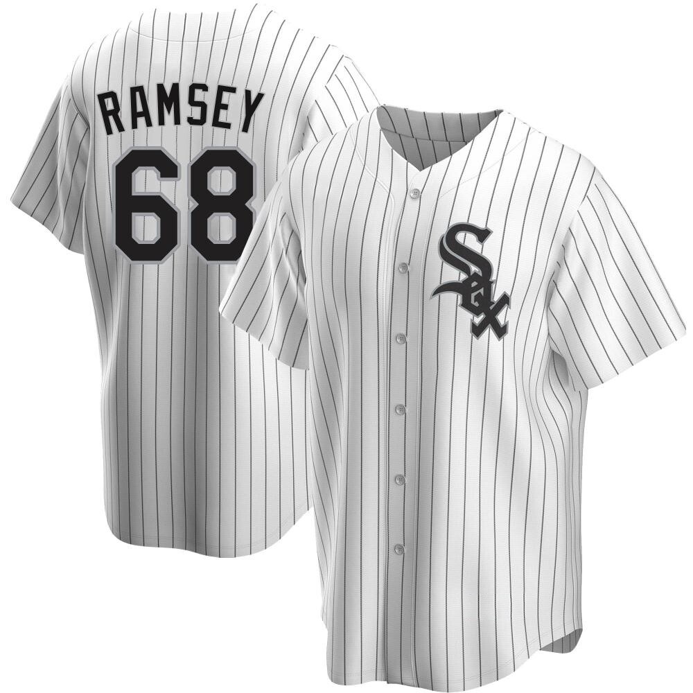 Replica Lane Ramsey Men's Chicago White Sox White Home Jersey Replica Lane Ramsey Men's Chicago White Sox White Home Jersey