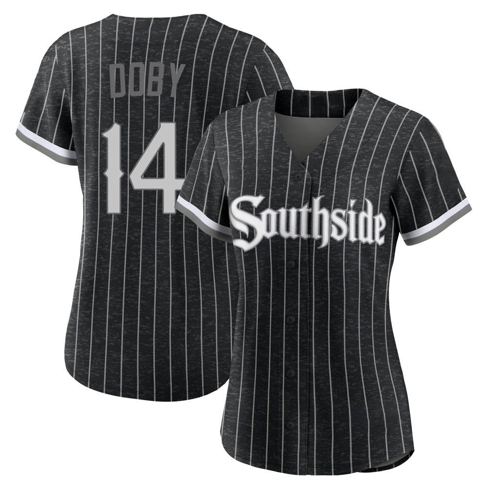 Authentic Larry Doby Women's Chicago White Sox Black 2021 City Connect Jersey Authentic Larry Doby Women's Chicago White Sox Black 2021 City Connect Jersey