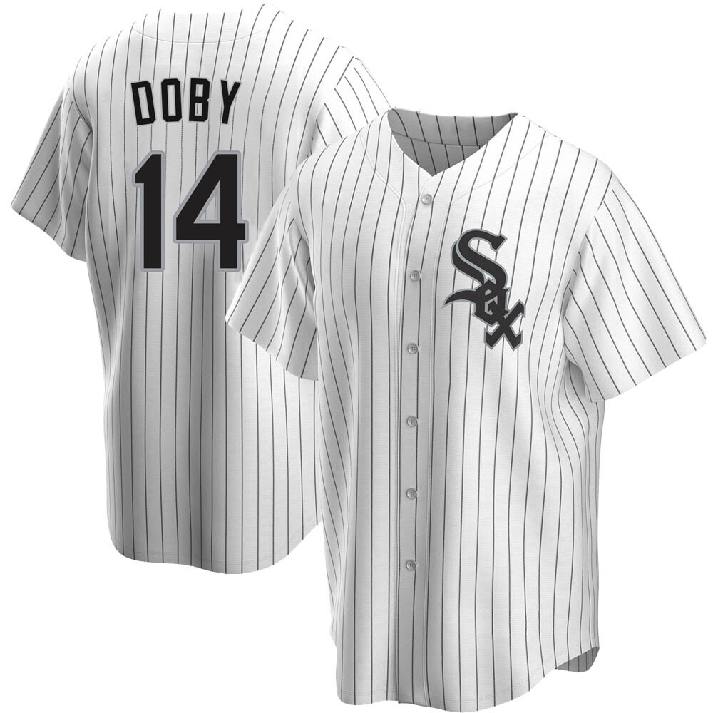 Replica Larry Doby Men's Chicago White Sox White Home Jersey Replica Larry Doby Men's Chicago White Sox White Home Jersey