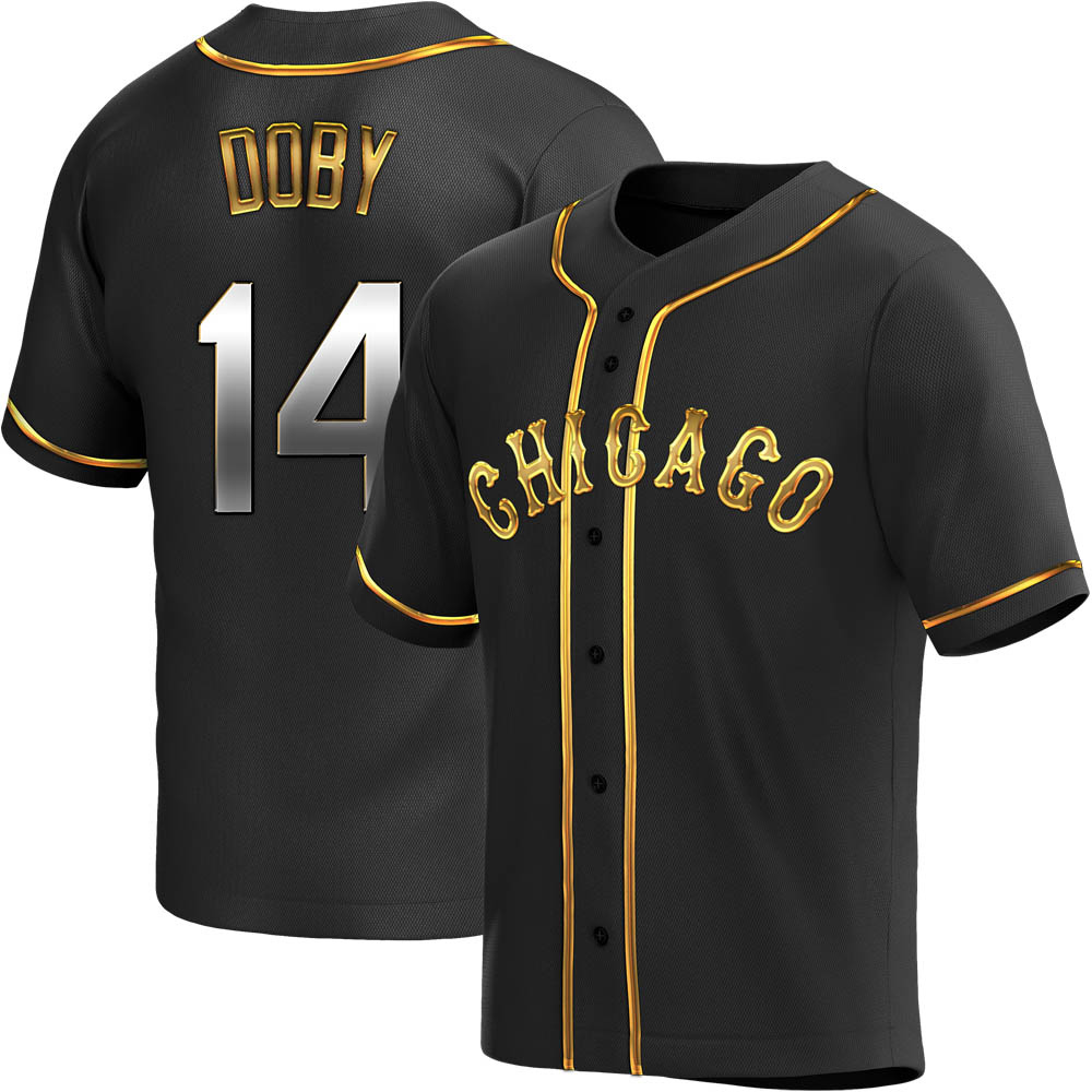 Replica Larry Doby Youth Chicago White Sox Black Golden Alternate Jersey Replica Larry Doby Youth Chicago White Sox Black Golden Alternate Jersey