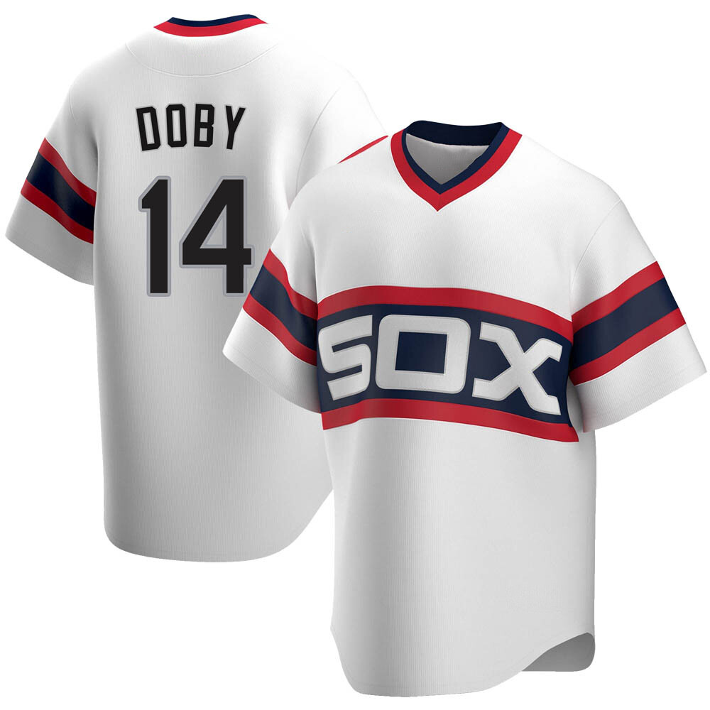 Replica Larry Doby Youth Chicago White Sox White Cooperstown Collection Jersey Replica Larry Doby Youth Chicago White Sox White Cooperstown Collection Jersey