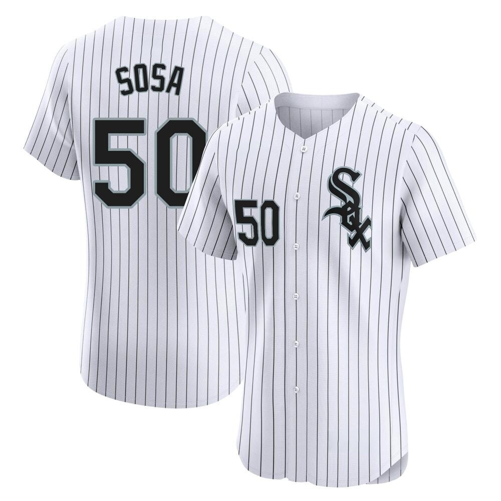 Elite Lenyn Sosa Men's Chicago White Sox White Home Jersey Elite Lenyn Sosa Men's Chicago White Sox White Home Jersey