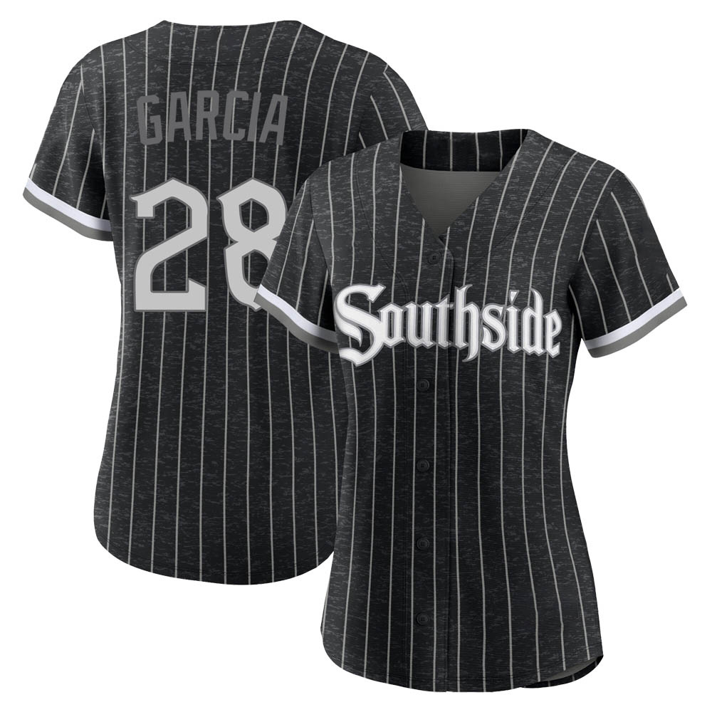 Replica Leury Garcia Women's Chicago White Sox Black 2021 City Connect Jersey Replica Leury Garcia Women's Chicago White Sox Black 2021 City Connect Jersey
