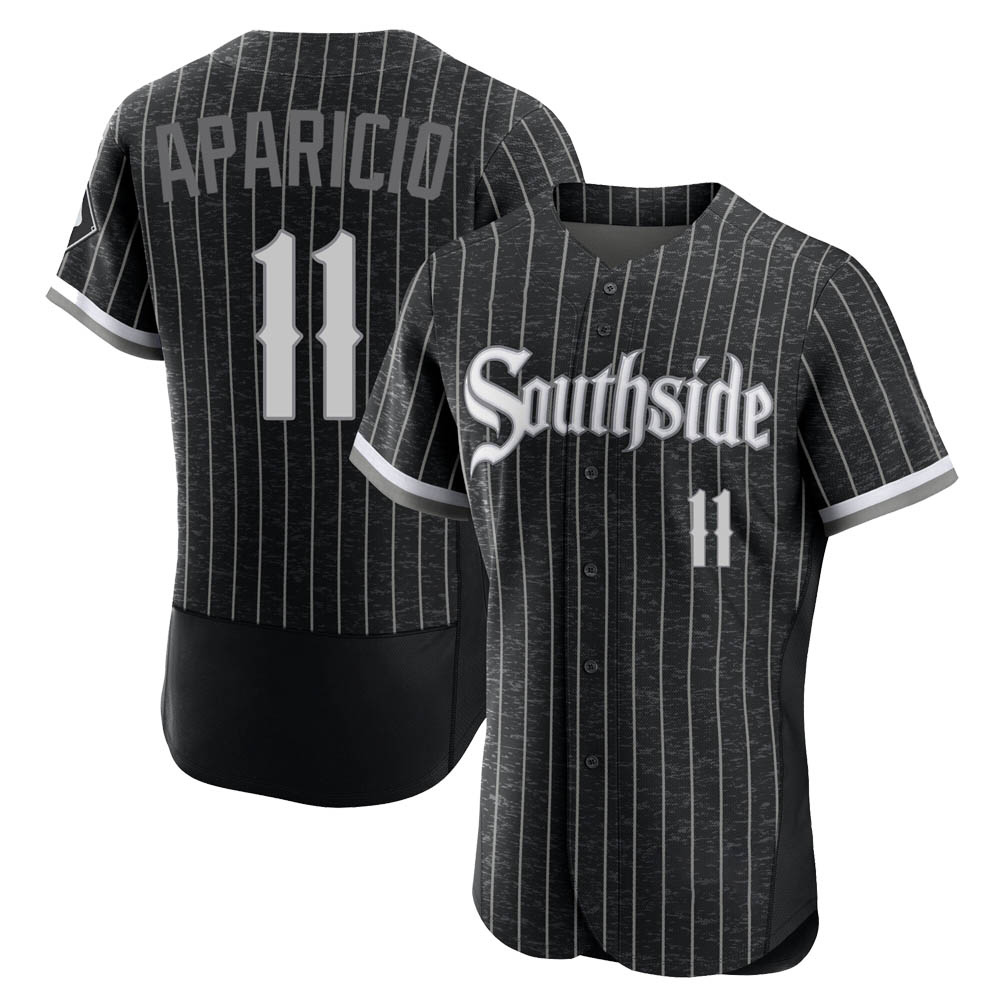 Authentic Luis Aparicio Men's Chicago White Sox Black 2021 City Connect Jersey Authentic Luis Aparicio Men's Chicago White Sox Black 2021 City Connect Jersey