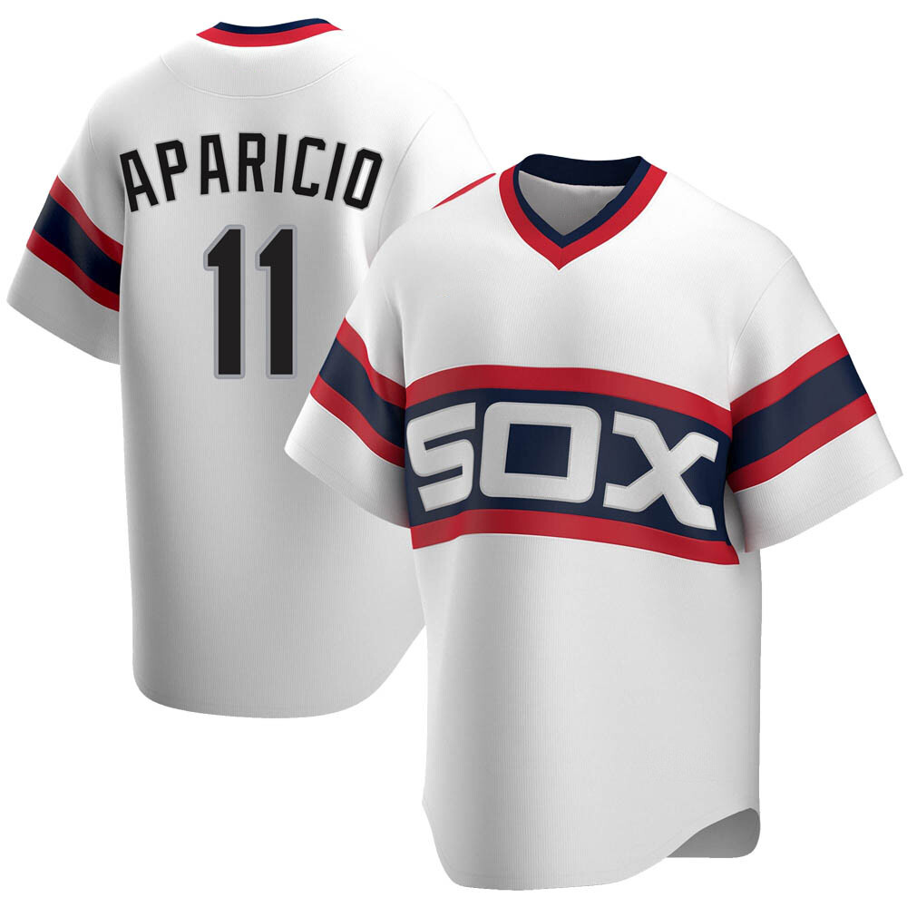 Replica Luis Aparicio Men's Chicago White Sox White Cooperstown Collection Jersey Replica Luis Aparicio Men's Chicago White Sox White Cooperstown Collection Jersey
