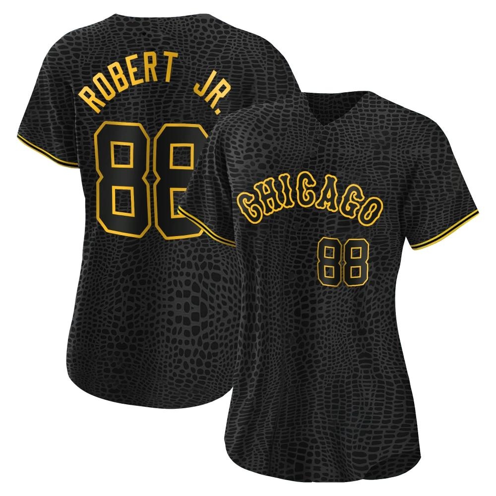 Authentic Luis Robert Jr. Women's Chicago White Sox Black Snake Skin City Jersey Authentic Luis Robert Jr. Women's Chicago White Sox Black Snake Skin City Jersey