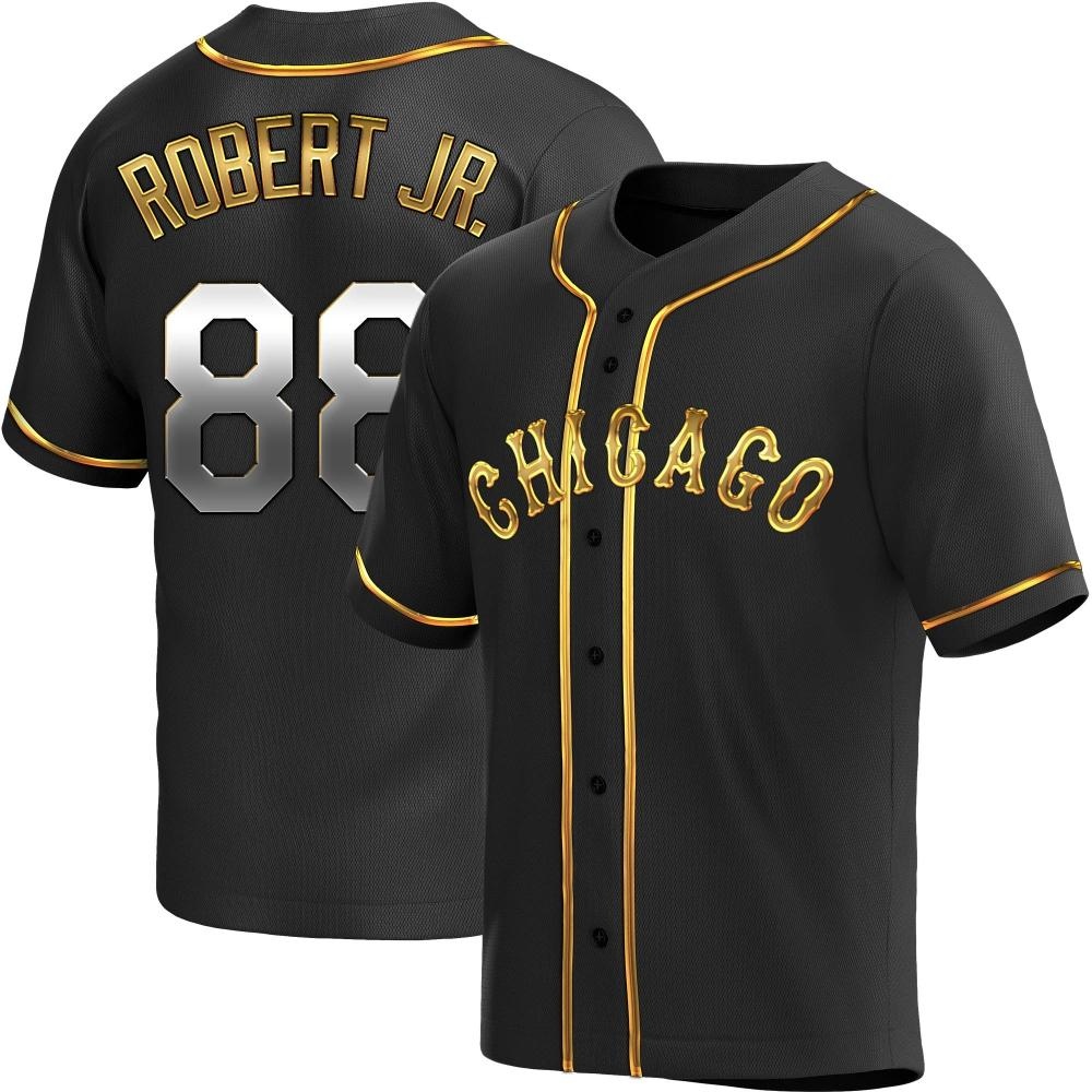 Replica Luis Robert Jr. Men's Chicago White Sox Black Golden Alternate Jersey
