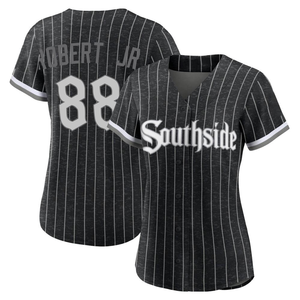 Replica Luis Robert Jr. Women's Chicago White Sox Black 2021 City Connect Jersey Replica Luis Robert Jr. Women's Chicago White Sox Black 2021 City Connect Jersey