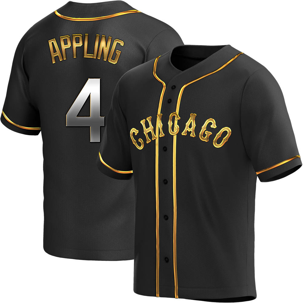 Replica Luke Appling Men's Chicago White Sox Black Golden Alternate Jersey Replica Luke Appling Men's Chicago White Sox Black Golden Alternate Jersey