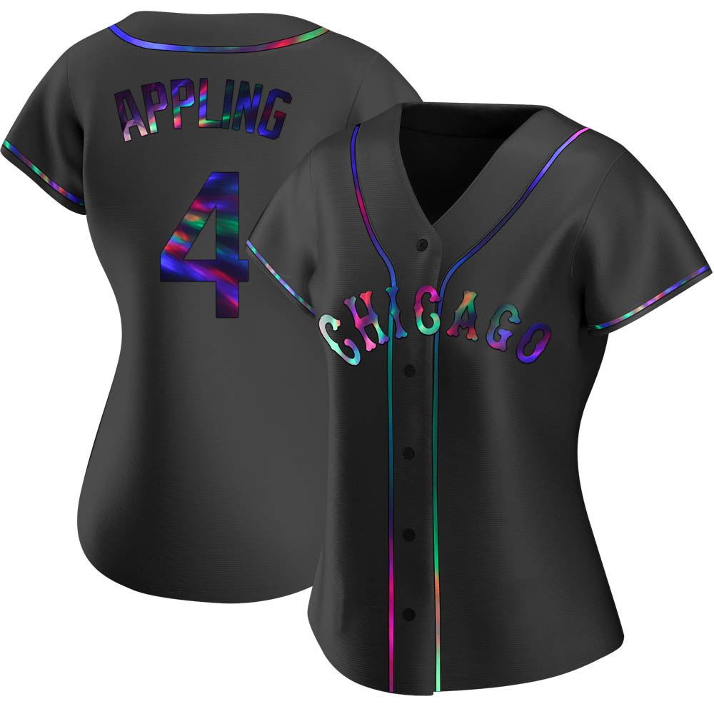 Replica Luke Appling Women's Chicago White Sox Black Holographic Alternate Jersey Replica Luke Appling Women's Chicago White Sox Black Holographic Alternate Jersey