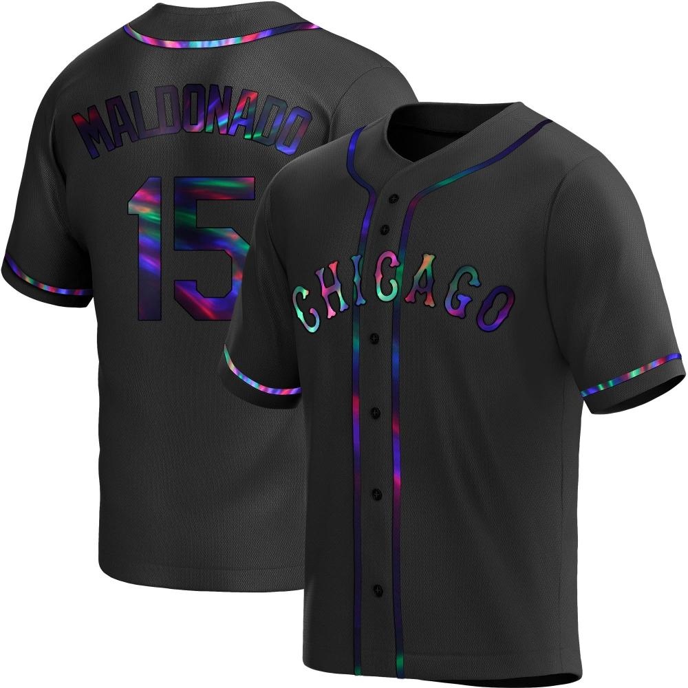 Replica Martin Maldonado Men's Chicago White Sox Black Holographic Alternate Jersey Replica Martin Maldonado Men's Chicago White Sox Black Holographic Alternate Jersey