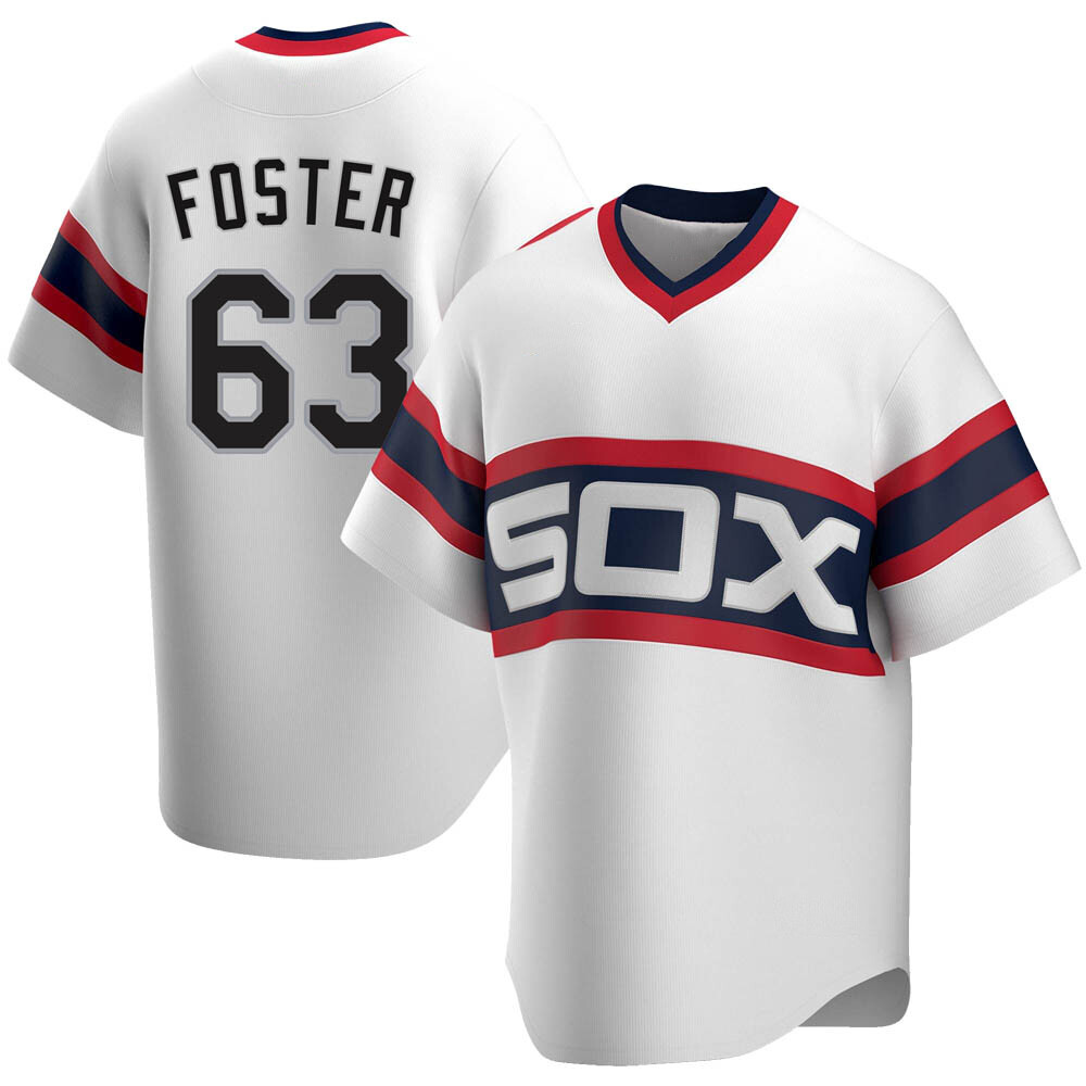 Replica Matt Foster Men's Chicago White Sox White Cooperstown Collection Jersey Replica Matt Foster Men's Chicago White Sox White Cooperstown Collection Jersey