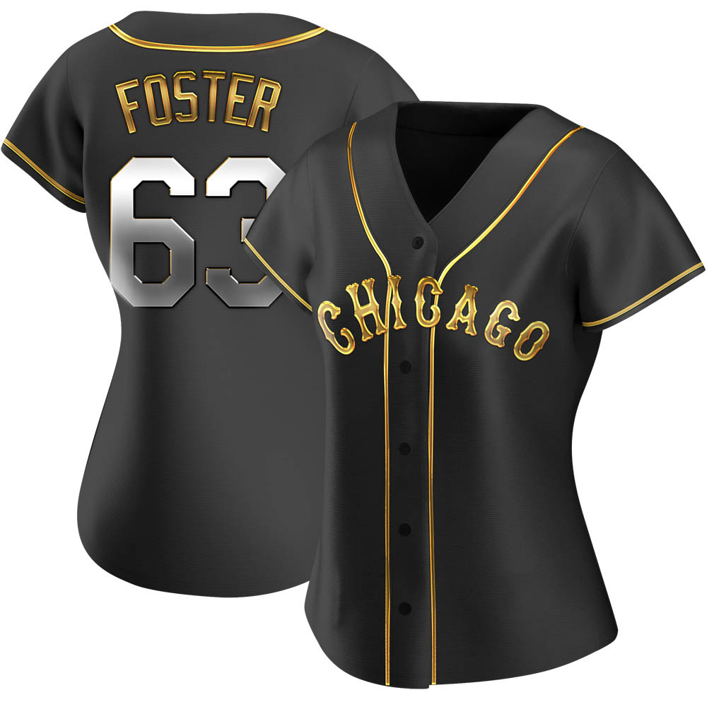 Replica Matt Foster Women's Chicago White Sox Black Golden Alternate Jersey Replica Matt Foster Women's Chicago White Sox Black Golden Alternate Jersey