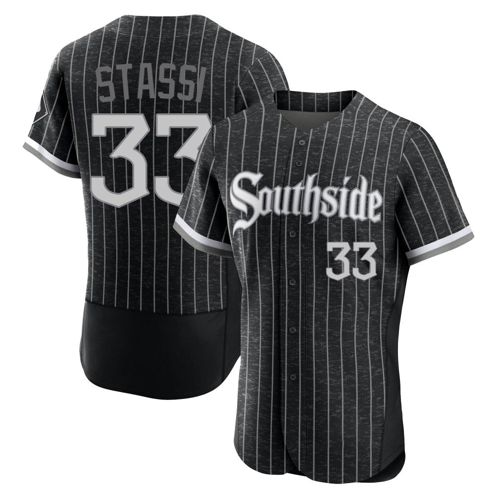 Authentic Max Stassi Men's Chicago White Sox Black 2021 City Connect Jersey Authentic Max Stassi Men's Chicago White Sox Black 2021 City Connect Jersey