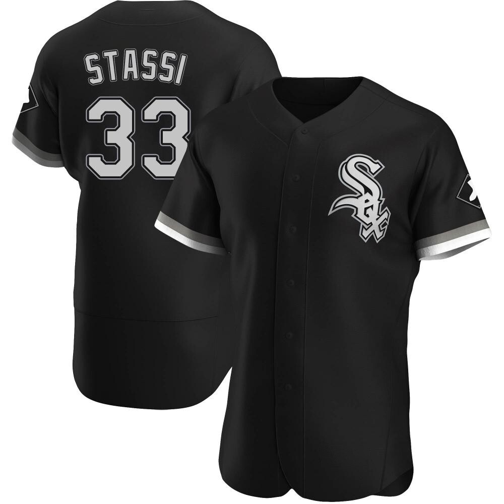 Authentic Max Stassi Men's Chicago White Sox Black Alternate Jersey Authentic Max Stassi Men's Chicago White Sox Black Alternate Jersey