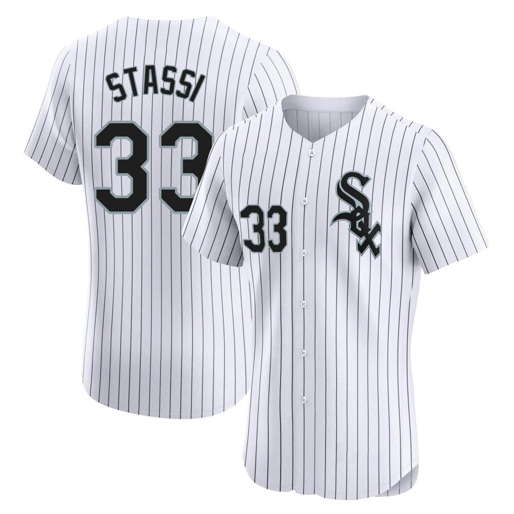 Elite Max Stassi Men's Chicago White Sox White Home Jersey Elite Max Stassi Men's Chicago White Sox White Home Jersey