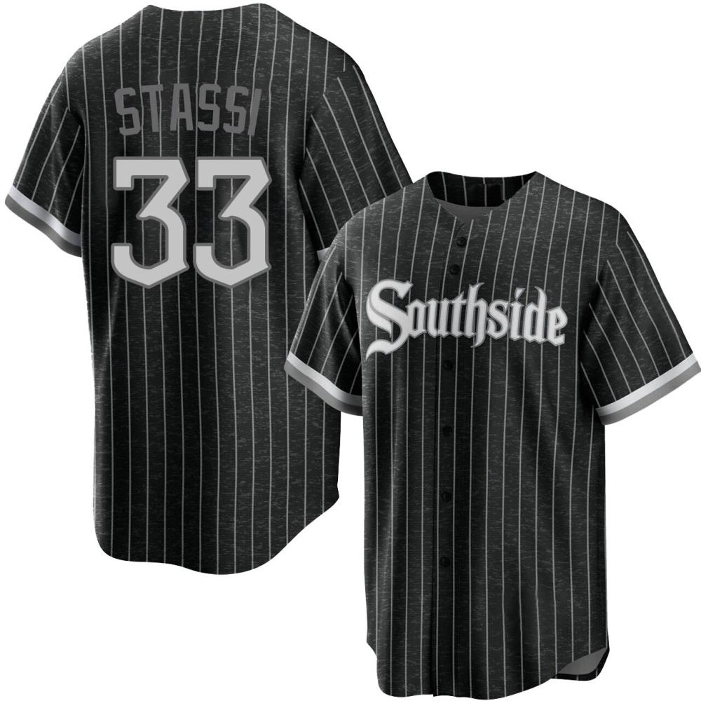 Replica Max Stassi Men's Chicago White Sox Black 2021 City Connect Jersey Replica Max Stassi Men's Chicago White Sox Black 2021 City Connect Jersey