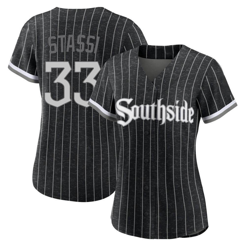 Replica Max Stassi Women's Chicago White Sox Black 2021 City Connect Jersey Replica Max Stassi Women's Chicago White Sox Black 2021 City Connect Jersey