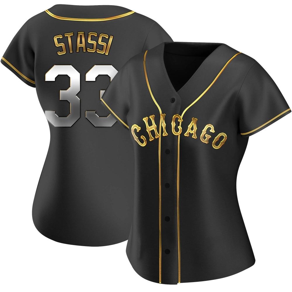 Replica Max Stassi Women's Chicago White Sox Black Golden Alternate Jersey Replica Max Stassi Women's Chicago White Sox Black Golden Alternate Jersey