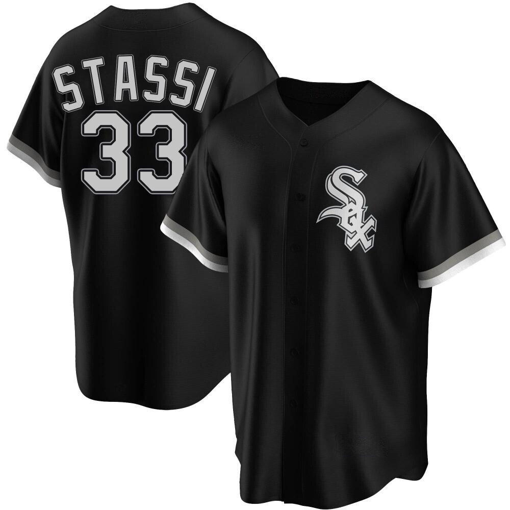 Replica Max Stassi Youth Chicago White Sox Black Alternate Jersey Replica Max Stassi Youth Chicago White Sox Black Alternate Jersey