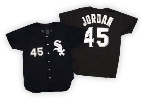 Authentic Michael Jordan Men's Chicago White Sox Black Throwback Jersey