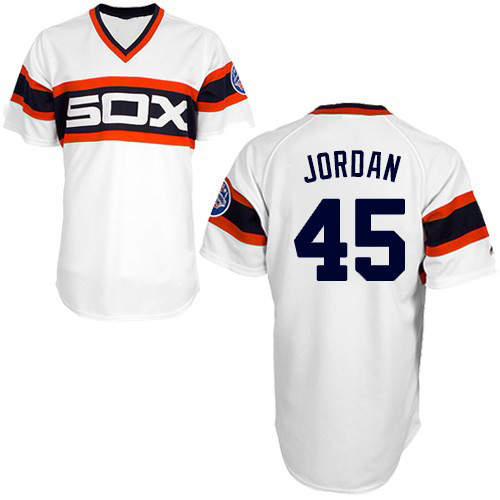Replica Michael Jordan Men's Chicago White Sox White 1983 Throwback Jersey Replica Michael Jordan Men's Chicago White Sox White 1983 Throwback Jersey