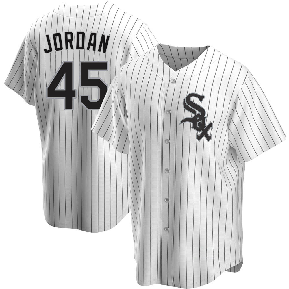 Replica Michael Jordan Men's Chicago White Sox White Home Jersey Replica Michael Jordan Men's Chicago White Sox White Home Jersey