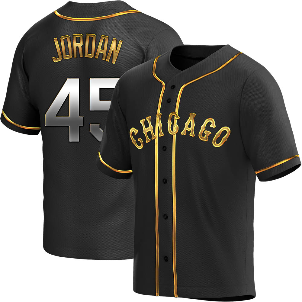Replica Michael Jordan Youth Chicago White Sox Black Golden Alternate Jersey Replica Michael Jordan Youth Chicago White Sox Black Golden Alternate Jersey