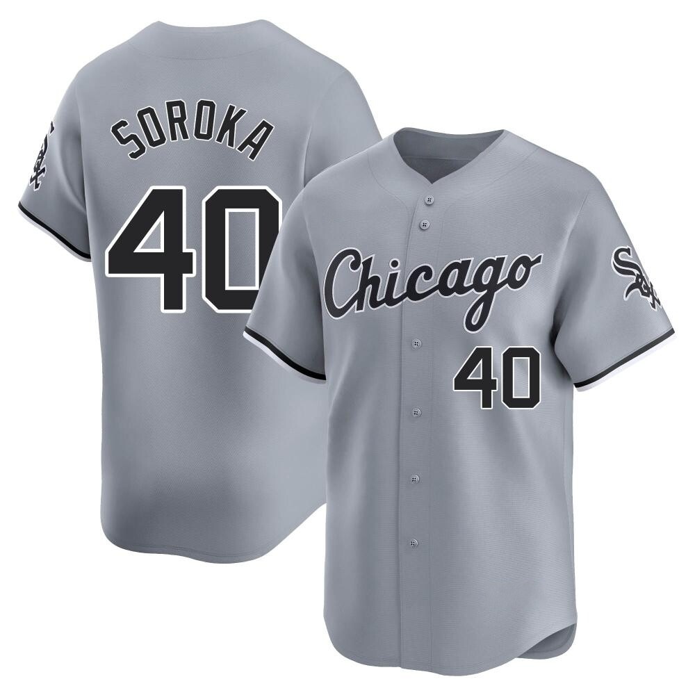 Limited Michael Soroka Men's Chicago White Sox Gray Road Jersey Limited Michael Soroka Men's Chicago White Sox Gray Road Jersey