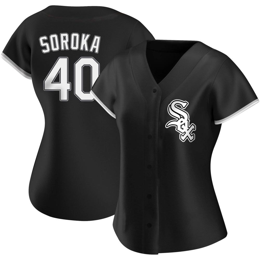 Replica Michael Soroka Women's Chicago White Sox Black Alternate Jersey Replica Michael Soroka Women's Chicago White Sox Black Alternate Jersey