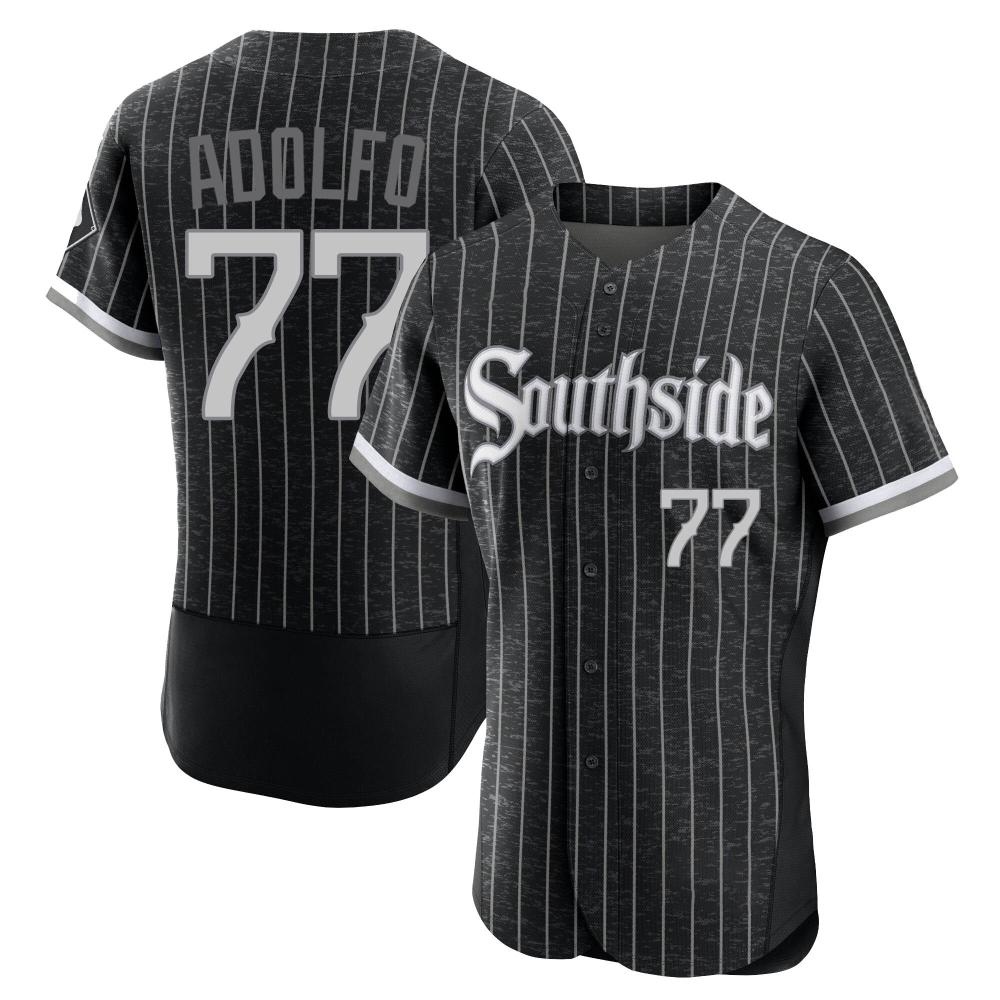 Authentic Micker Adolfo Men's Chicago White Sox Black 2021 City Connect Jersey