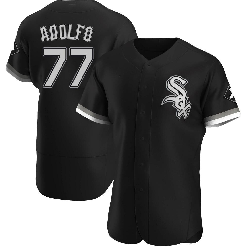 Authentic Micker Adolfo Men's Chicago White Sox Black Alternate Jersey