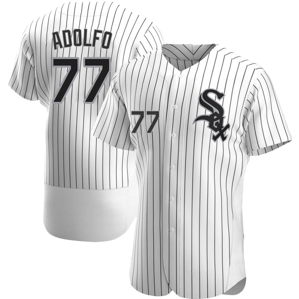 Authentic Micker Adolfo Men's Chicago White Sox White Home Jersey