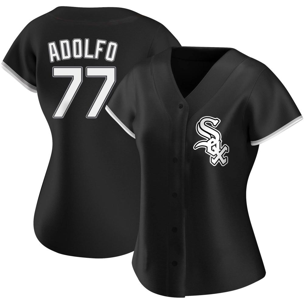 Authentic Micker Adolfo Women's Chicago White Sox Black Alternate Jersey Authentic Micker Adolfo Women's Chicago White Sox Black Alternate Jersey