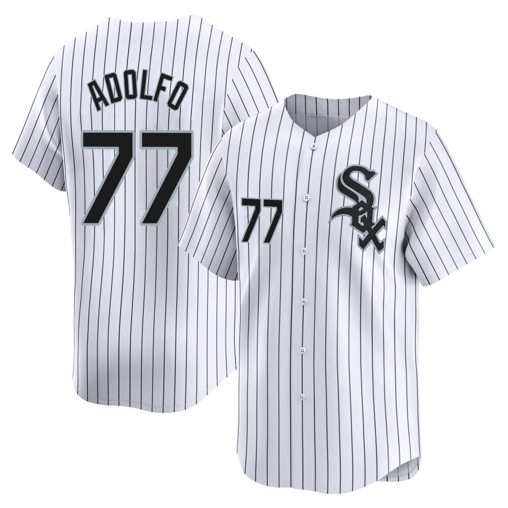Limited Micker Adolfo Men's Chicago White Sox White Home Jersey Limited Micker Adolfo Men's Chicago White Sox White Home Jersey