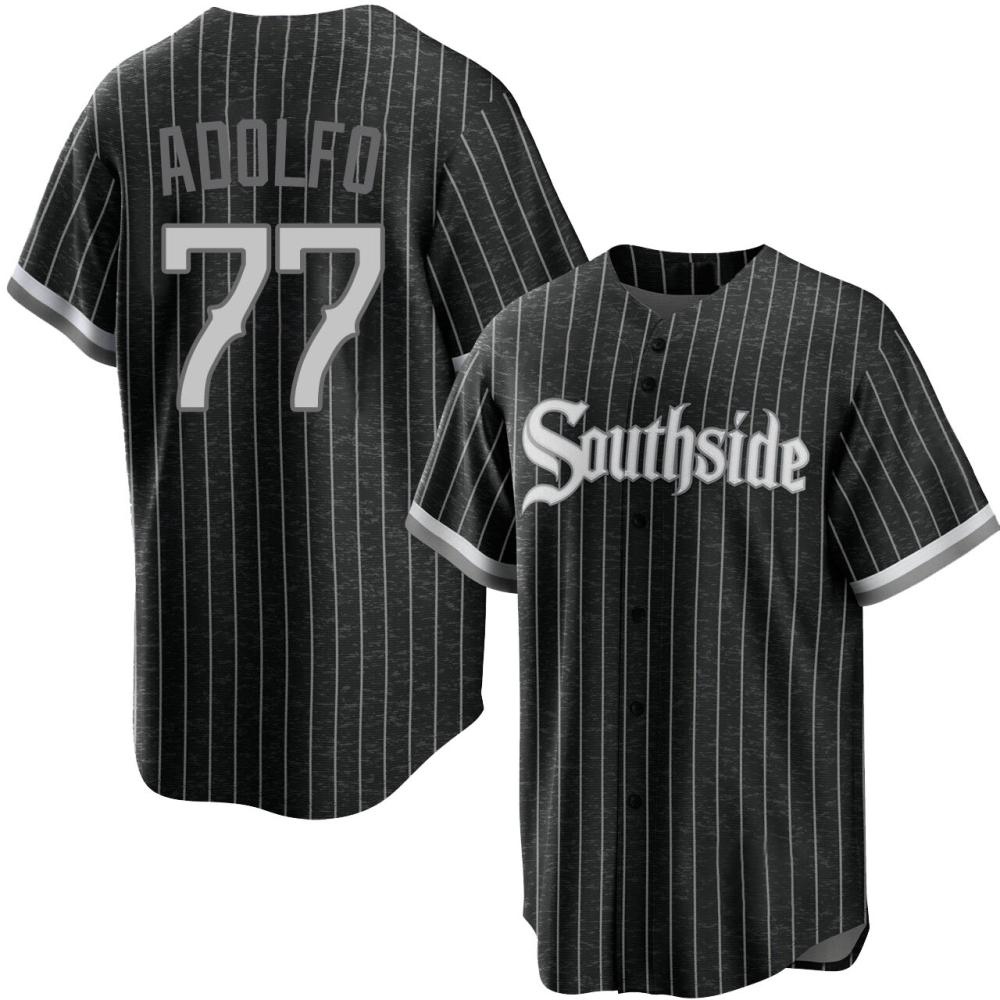 Replica Micker Adolfo Men's Chicago White Sox Black 2021 City Connect Jersey Replica Micker Adolfo Men's Chicago White Sox Black 2021 City Connect Jersey