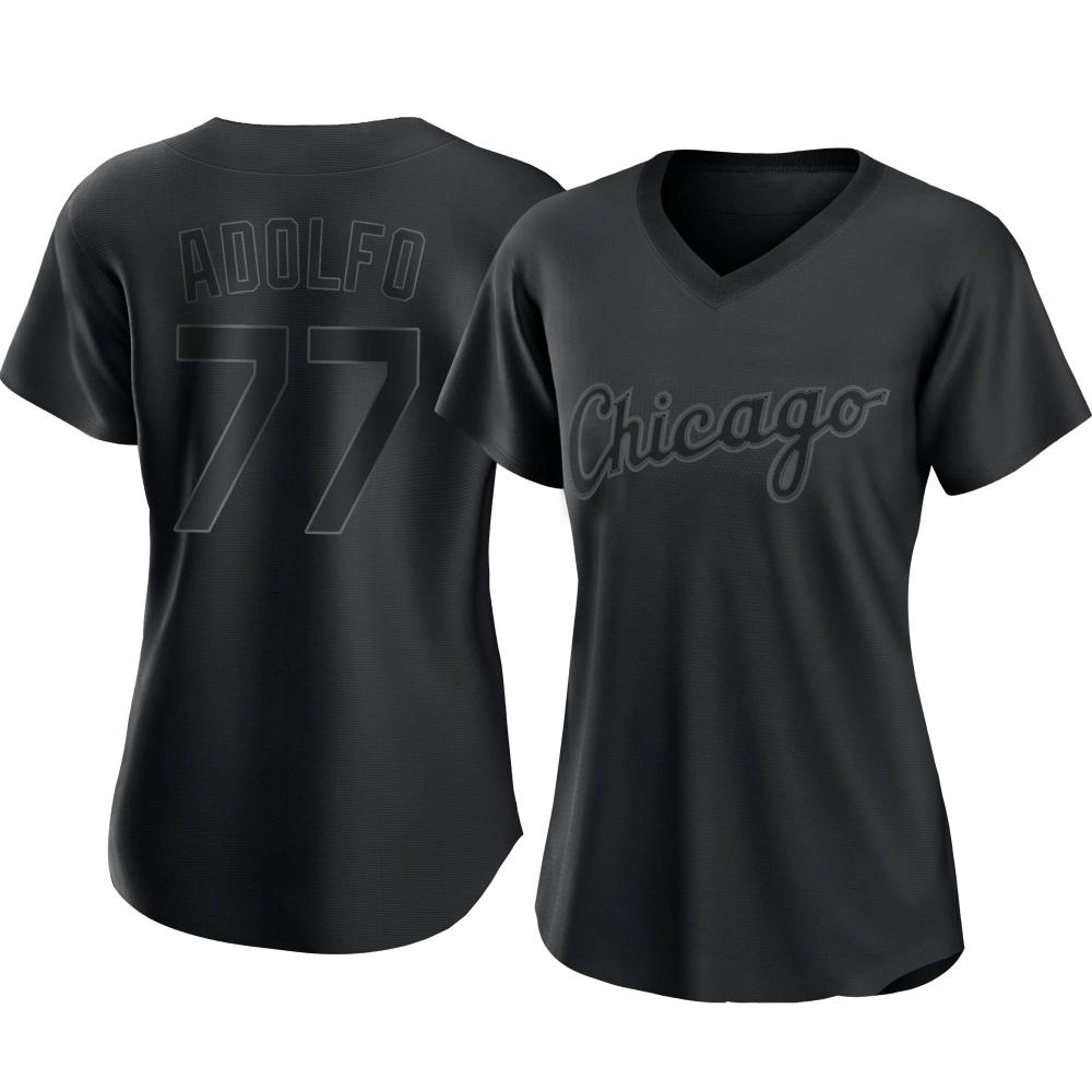 Replica Micker Adolfo Women's Chicago White Sox Black Pitch Fashion Jersey Replica Micker Adolfo Women's Chicago White Sox Black Pitch Fashion Jersey