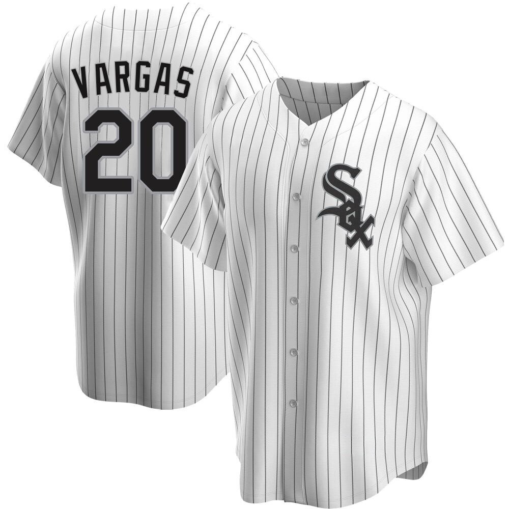 Replica Miguel Vargas Men's Chicago White Sox White Home Jersey Replica Miguel Vargas Men's Chicago White Sox White Home Jersey