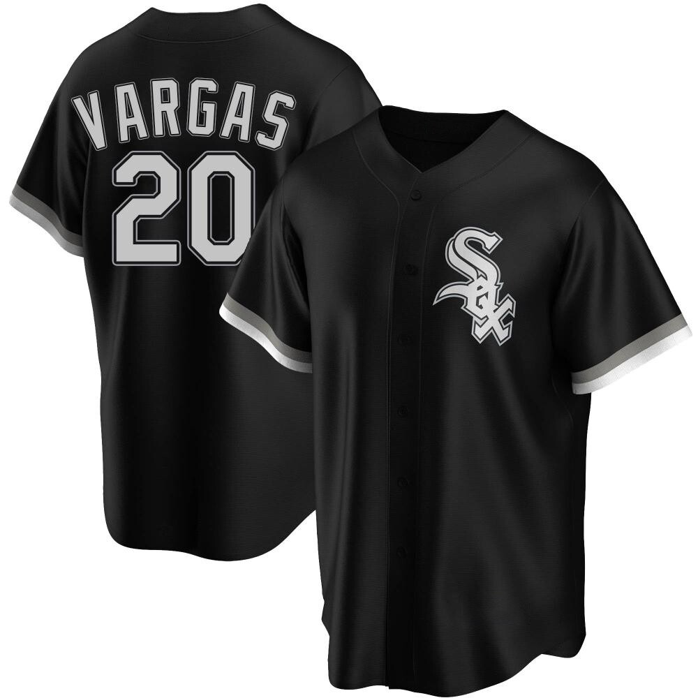 Replica Miguel Vargas Youth Chicago White Sox Black Alternate Jersey Replica Miguel Vargas Youth Chicago White Sox Black Alternate Jersey