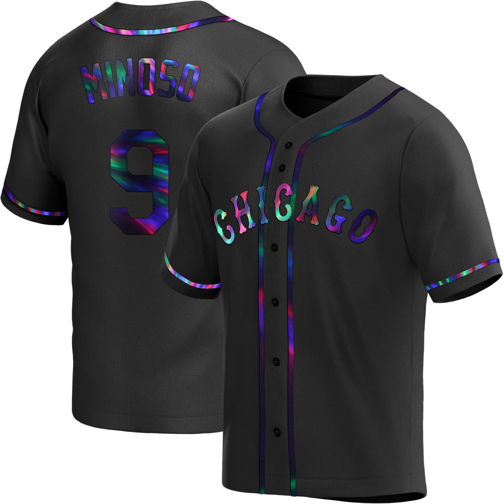 Replica Minnie Minoso Men's Chicago White Sox Black Holographic Alternate Jersey Replica Minnie Minoso Men's Chicago White Sox Black Holographic Alternate Jersey