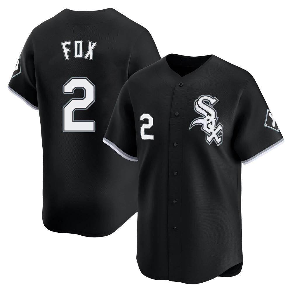 Limited Nellie Fox Men's Chicago White Sox Black Alternate Jersey Limited Nellie Fox Men's Chicago White Sox Black Alternate Jersey