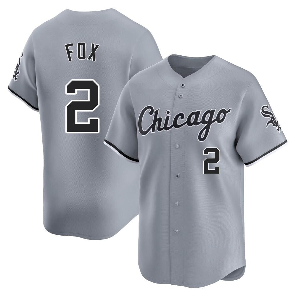 Limited Nellie Fox Men's Chicago White Sox Gray Road Jersey Limited Nellie Fox Men's Chicago White Sox Gray Road Jersey