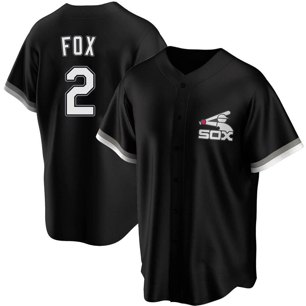 Replica Nellie Fox Men's Chicago White Sox Black Spring Training Jersey Replica Nellie Fox Men's Chicago White Sox Black Spring Training Jersey
