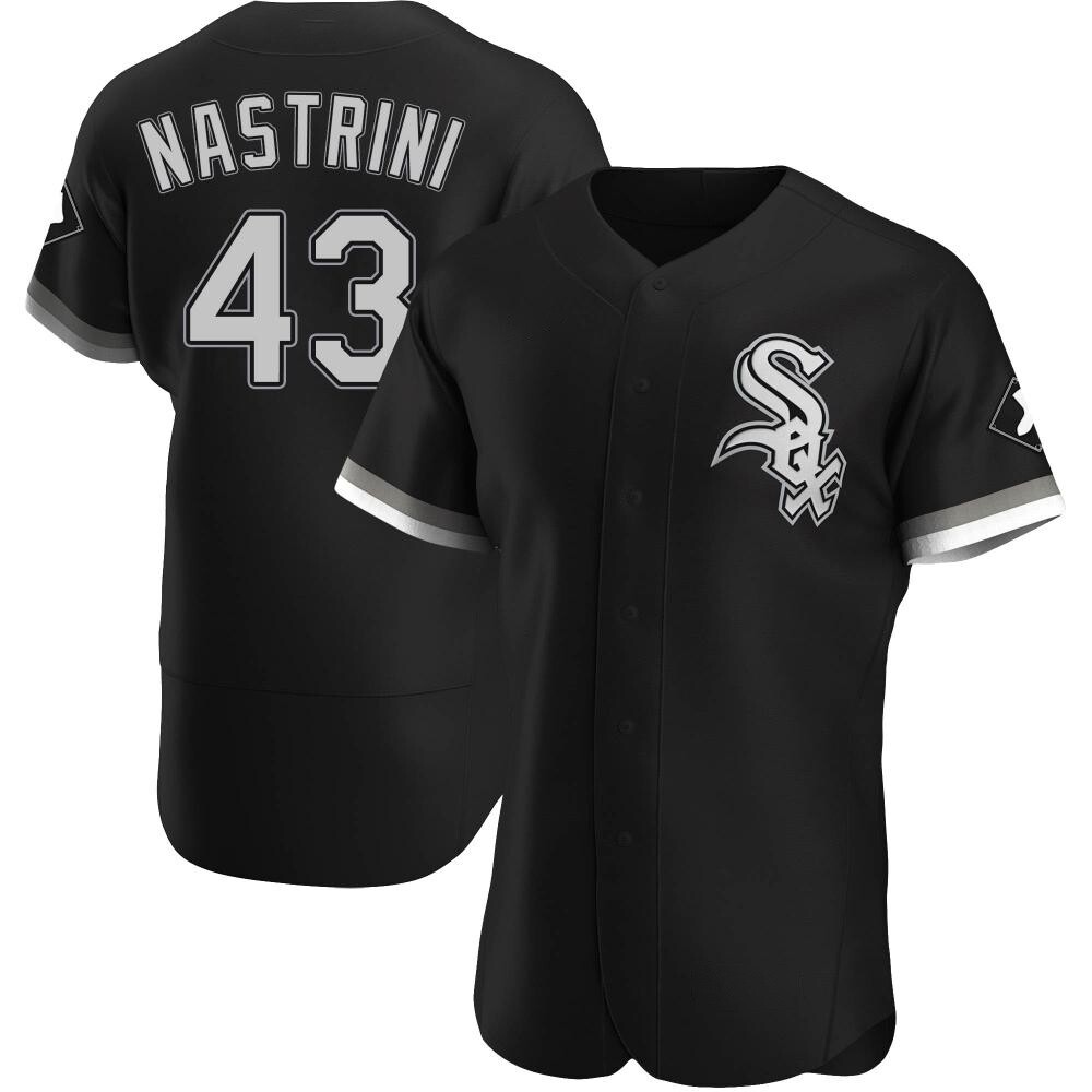 Authentic Nick Nastrini Men's Chicago White Sox Black Alternate Jersey Authentic Nick Nastrini Men's Chicago White Sox Black Alternate Jersey