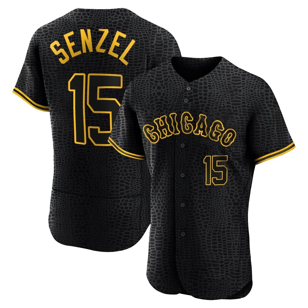 Authentic Nick Senzel Men's Chicago White Sox Black Snake Skin City Jersey Authentic Nick Senzel Men's Chicago White Sox Black Snake Skin City Jersey