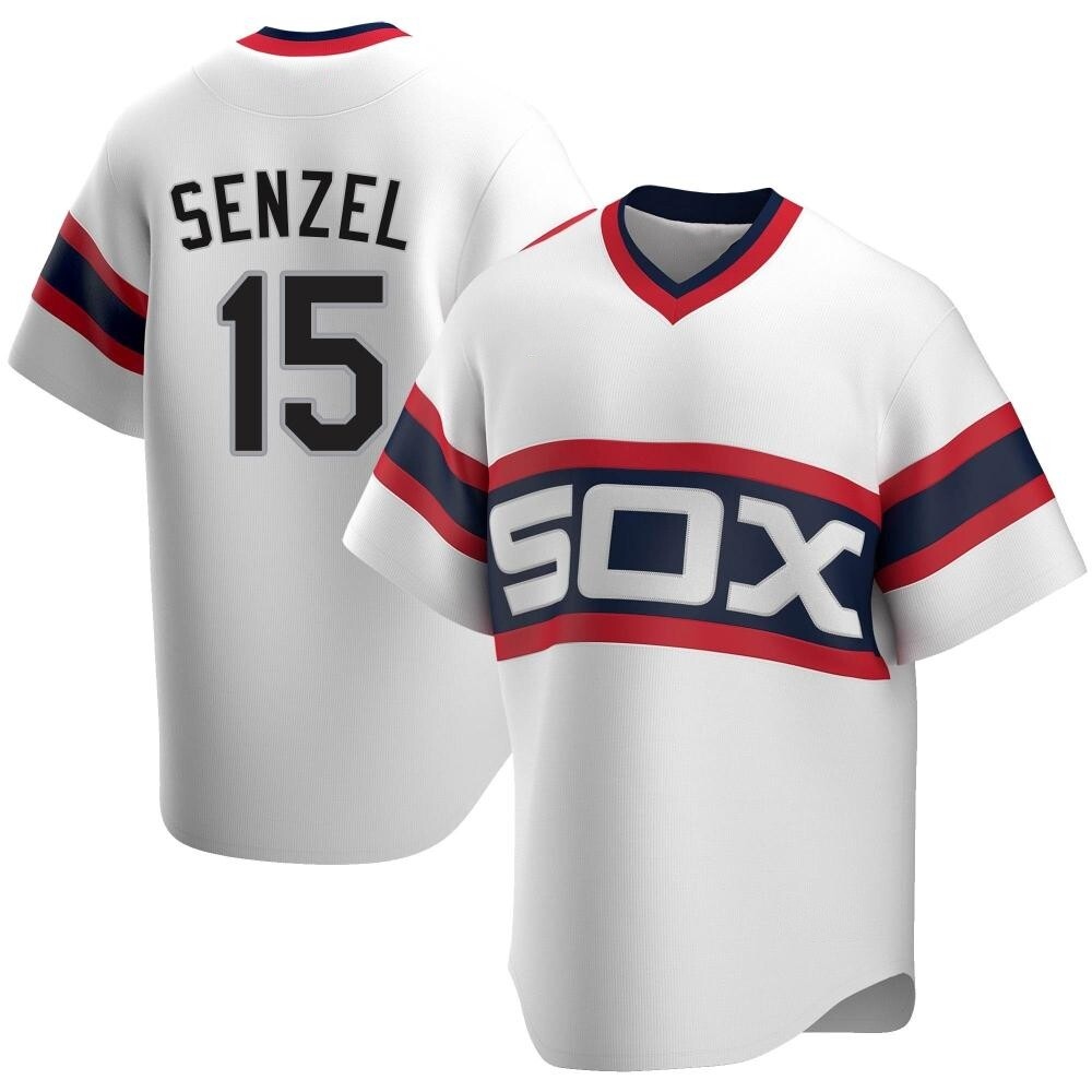 Replica Nick Senzel Men's Chicago White Sox White Cooperstown Collection Jersey Replica Nick Senzel Men's Chicago White Sox White Cooperstown Collection Jersey