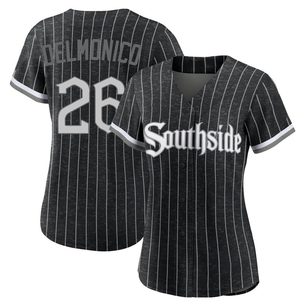 Authentic Nicky Delmonico Women's Chicago White Sox Black 2021 City Connect Jersey Authentic Nicky Delmonico Women's Chicago White Sox Black 2021 City Connect Jersey