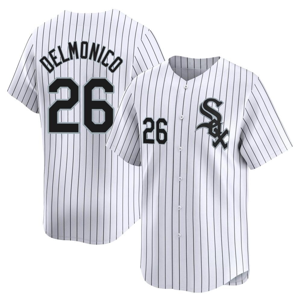 Limited Nicky Delmonico Men's Chicago White Sox White Home Jersey Limited Nicky Delmonico Men's Chicago White Sox White Home Jersey